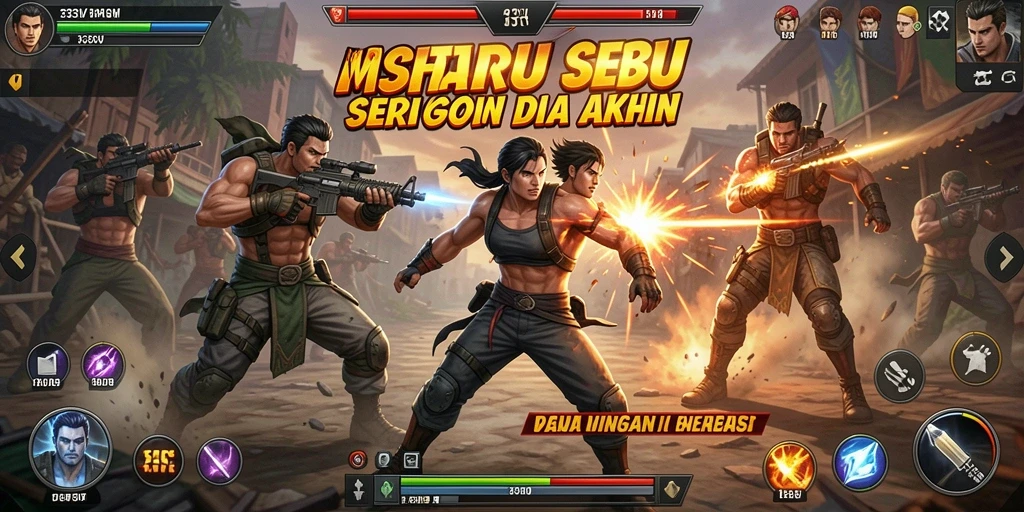 Tampilan pertarungan seru dalam 333V dengan karakter unik.