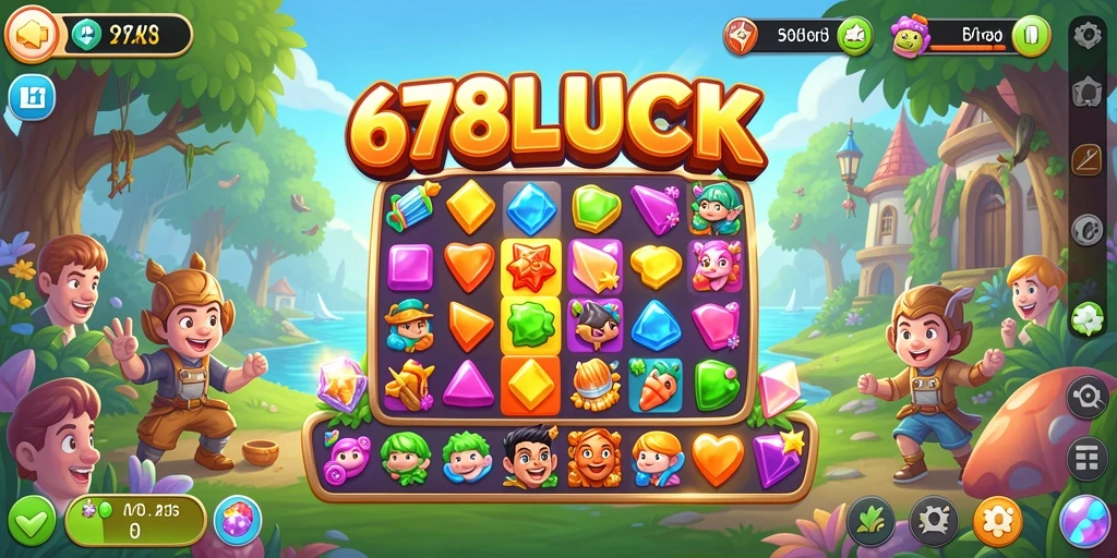 Screenshot utama 678LUCK yang menampilkan gameplay seru Match-3.