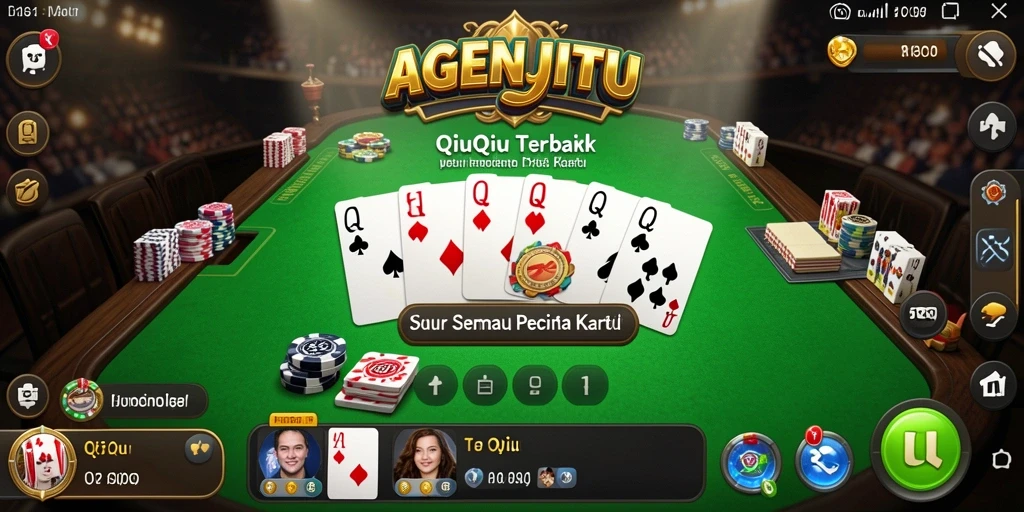 Tampilan menarik dari gameplay QiuQiu di AGENJITU.