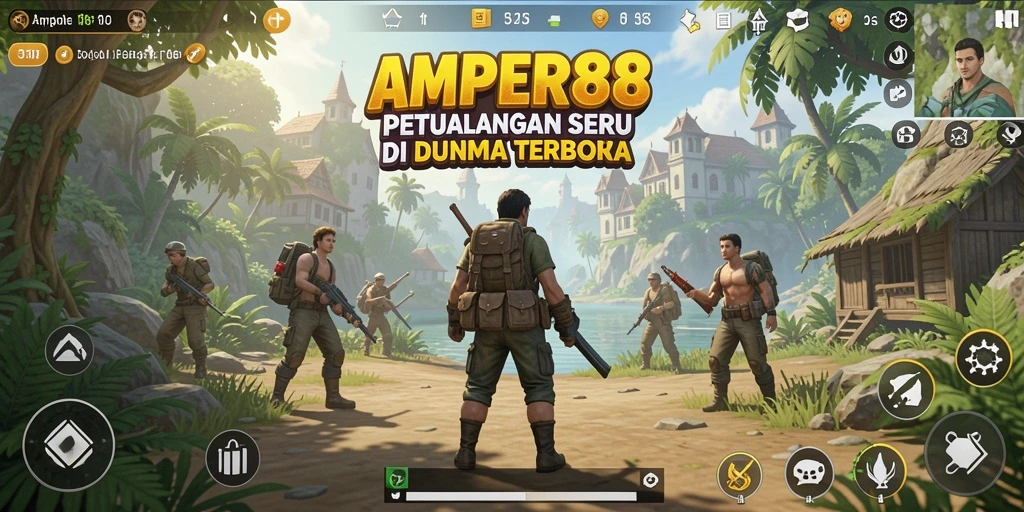 Tampilan gameplay AMPER88 yang memukau di dunia terbuka.