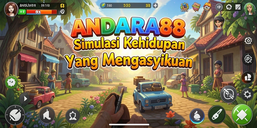 Tampilan gameplay yang menarik dari ANDARA88 dalam simulasi kehidupan.