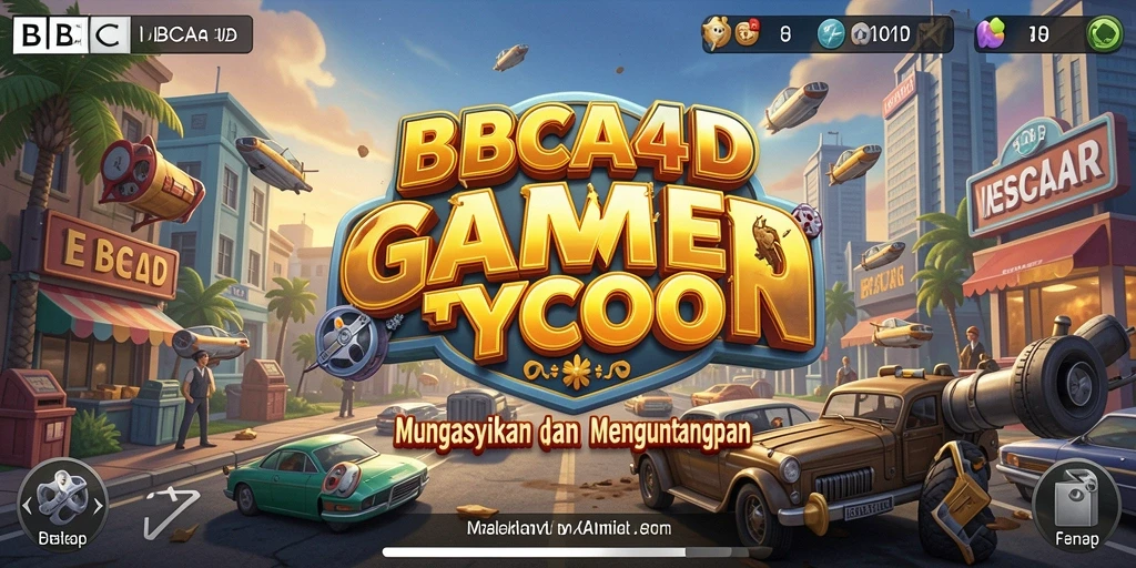 Tampilan gameplay menarik dari BBCA4D yang menunjukkan manajemen bisnis.
