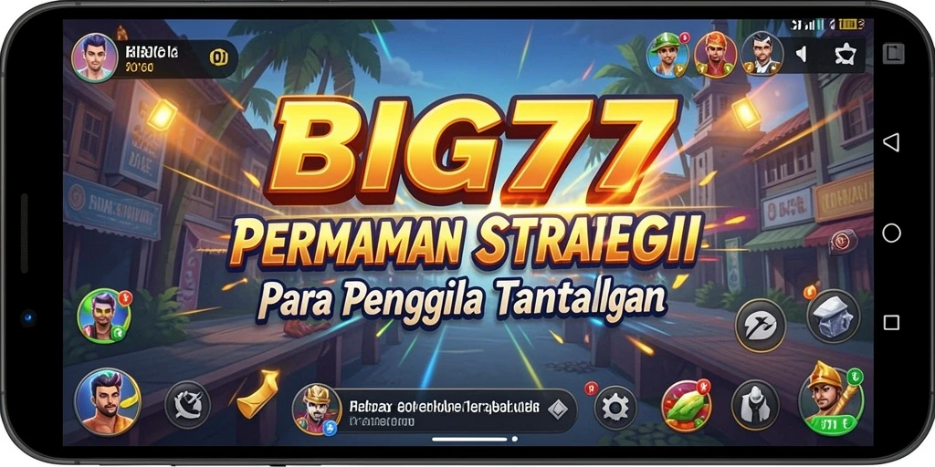Tampilan gameplay strategis yang menegangkan dalam BIG77.