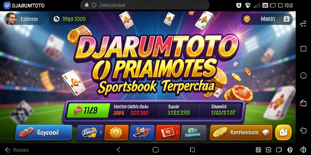 Tampilan utama DJARUMTOTO dengan fitur taruhan olahraga.