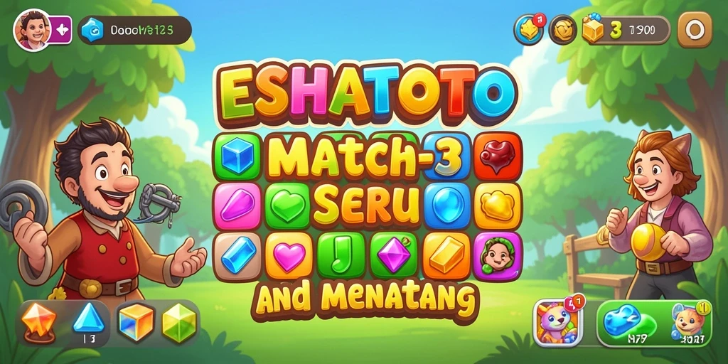 Tampilan menakjubkan dari gameplay Match-3 ESHATOTO.