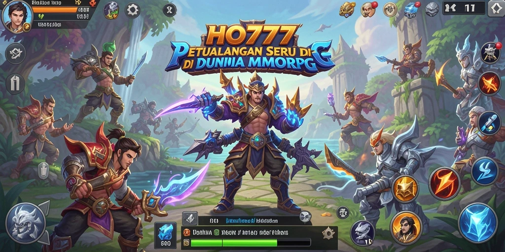 Tampilan gameplay seru di dunia MMORPG yang luas.