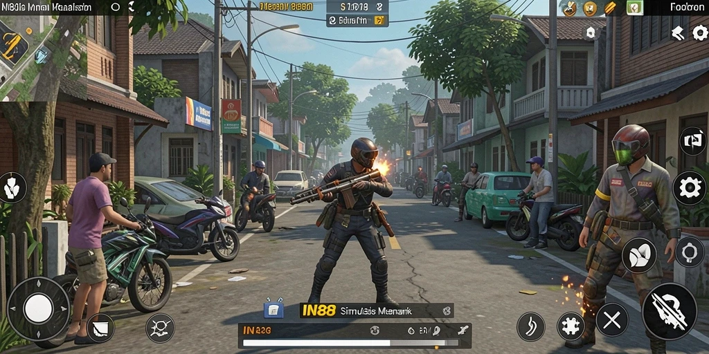 Tangkapan layar IN88 saat gameplay simulasi yang mendebarkan.