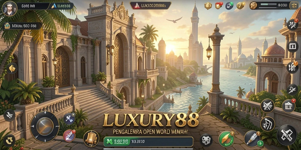 Screenshot LUXURY88 menampilkan keindahan dunia Open World yang memukau.