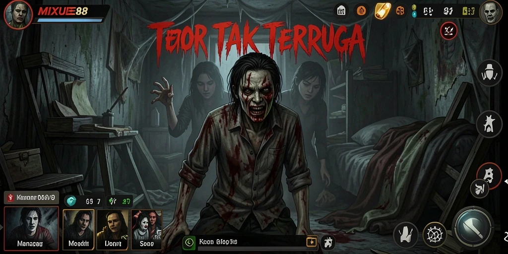 Tampilan gameplay seram MIXUE88 menawan dan menegangkan.