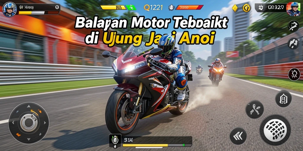 Tampilan menarik dari gameplay balapan motor di QQ1221.