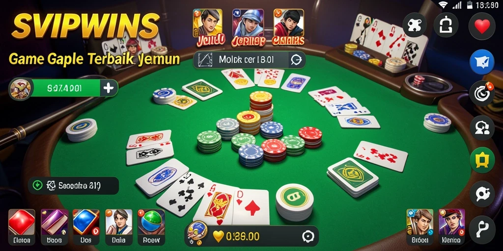Tampilan gameplay Gaple yang seru dalam SVIPWINS.