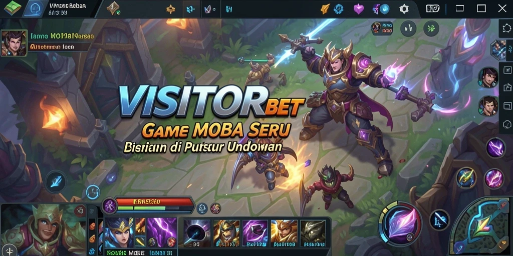 Tangkapan layar gameplay MOBA yang mendebarkan di VISITORBET.