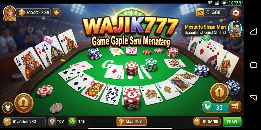 Tampilan gameplay <strong>WAJIK777</strong> yang seru dan penuh tantangan.