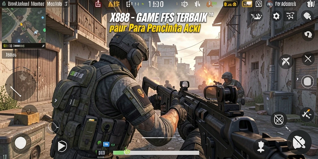 Tangkapan layar X88 menampilkan aksi tembak-menembak yang mendebarkan.
